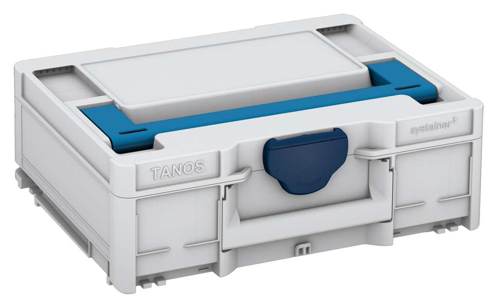 Systainer³ M 137, Light Grey with Sky Blue lid handle and Sapphire Blue catches