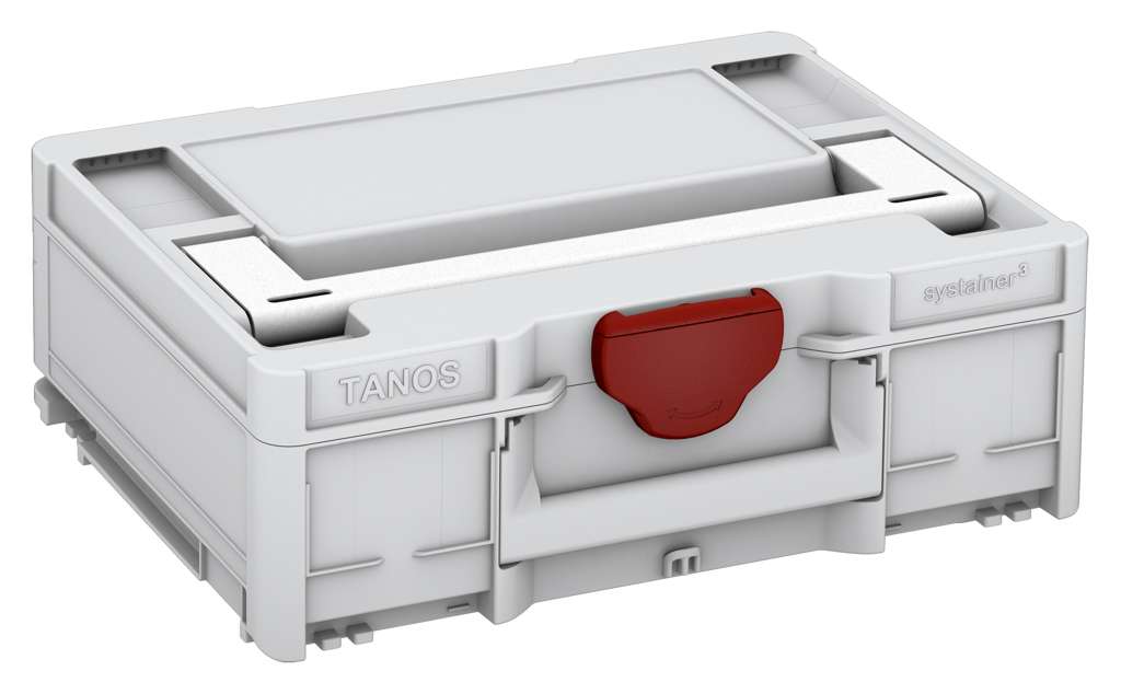 Systainer³ M 137, Light Grey with White lid handle and Carmine Red catches