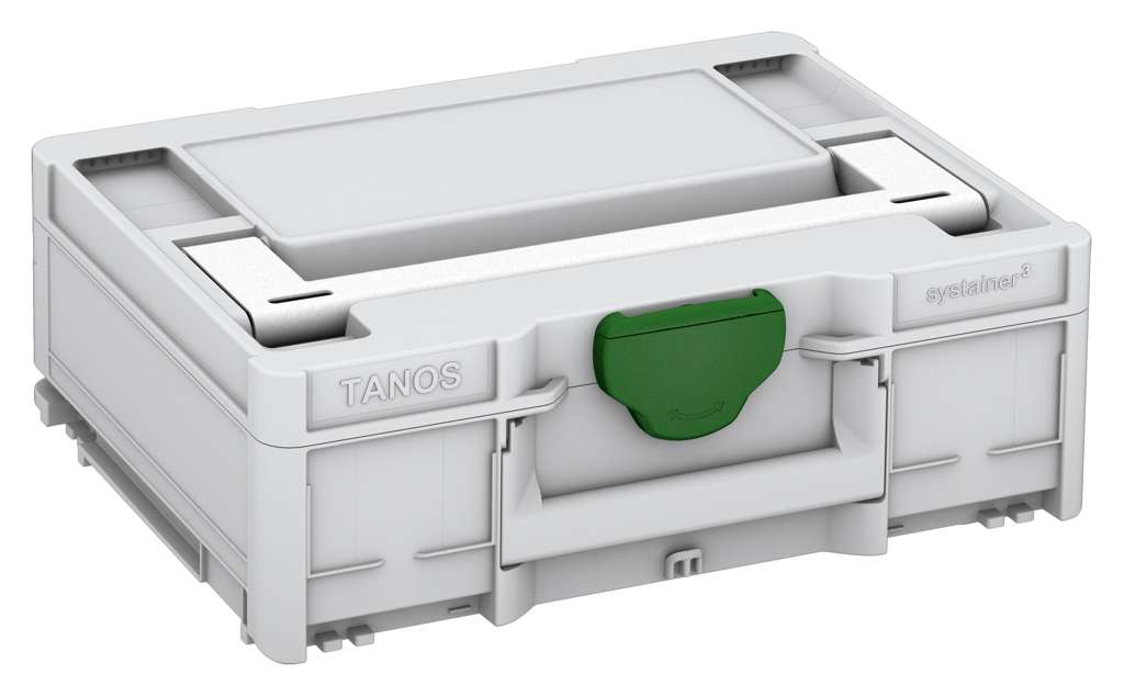 Systainer³ M 137, Light Grey with White lid handle and Emerald Green catches