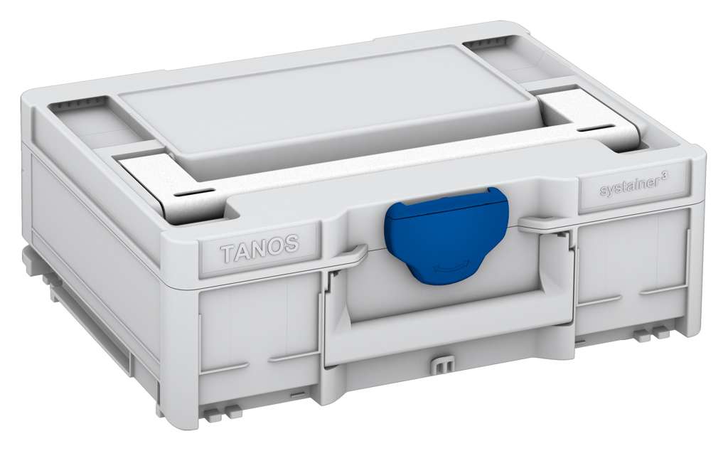 Systainer³ M 137, Light Grey with White lid handle and Signal Blue catches