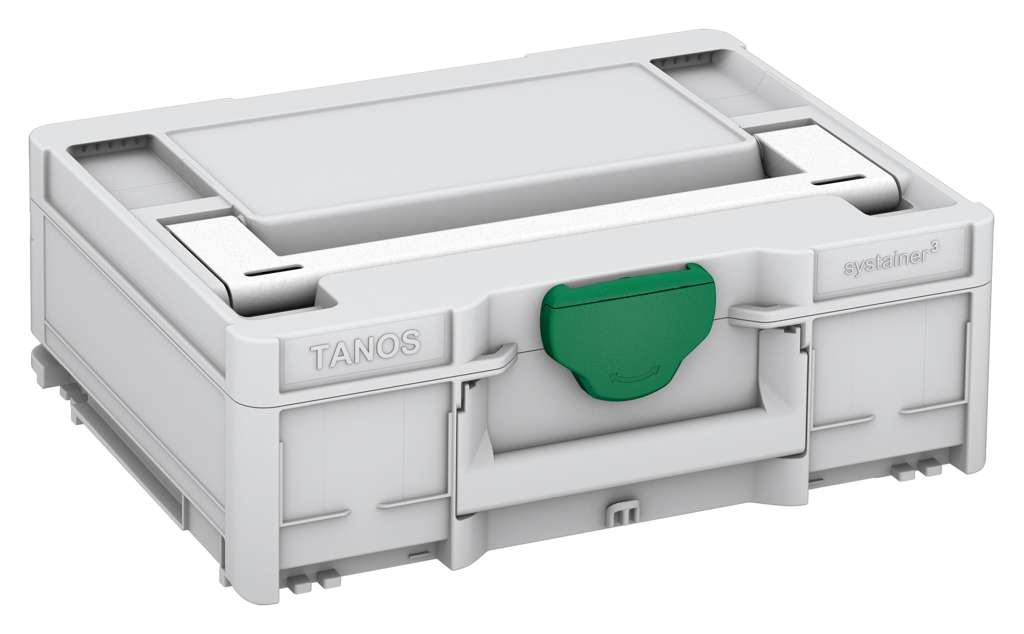 Systainer³ M 137, Light Grey with White lid handle and Signal Green catches
