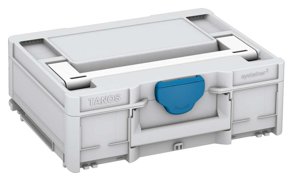 Systainer³ M 137, Light Grey with White lid handle and Sky Blue catches