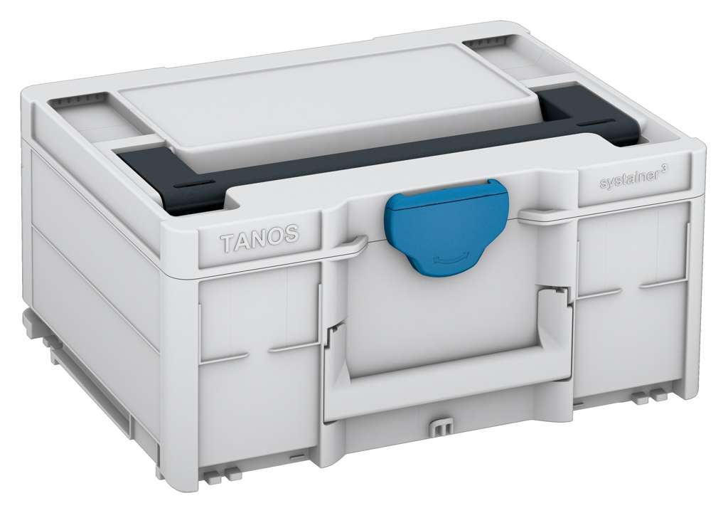 Systainer³ M 187, Light Grey with Anthracite lid handle and Sky Blue catches