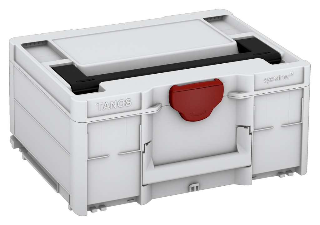 Systainer³ M 187, Light Grey with Black lid handle and Carmine Red catches