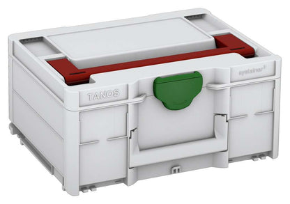 Systainer³ M 187, Light Grey with Carmine Red lid handle and Emerald Green catches