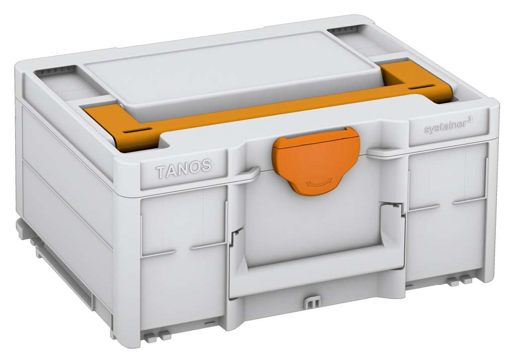 Systainer³ M 187, Light Grey with Daffodil Yellow lid handle and Deep Orange catches