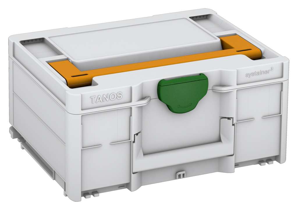 Systainer³ M 187, Light Grey with Daffodil Yellow lid handle and Emerald Green catches