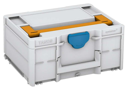 Systainer³ M 187, Light Grey with Daffodil Yellow lid handle and Sky Blue catches