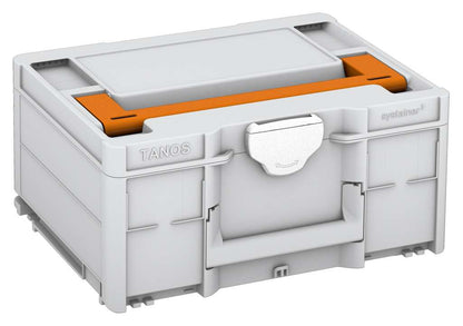 Systainer³ M 187, Light Grey with Deep Orange lid handle and White catches