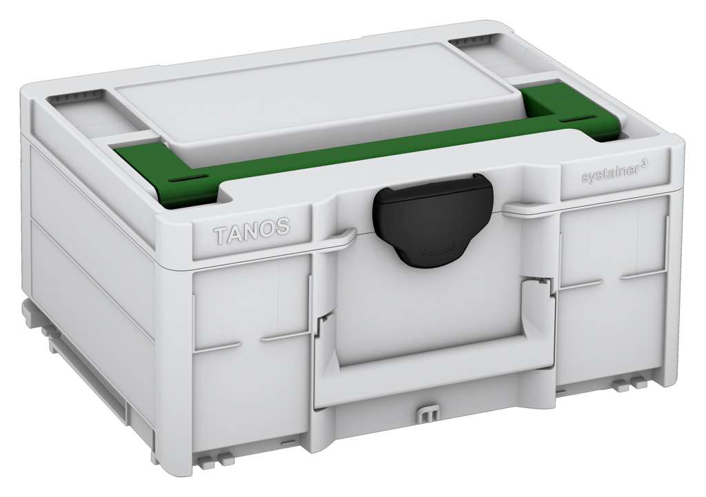 Systainer³ M 187, Light Grey with Emerald Green lid handle and Black catches