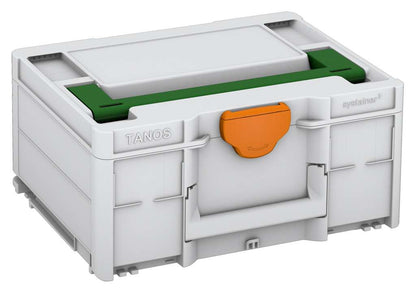 Systainer³ M 187, Light Grey with Emerald Green lid handle and Deep Orange catches