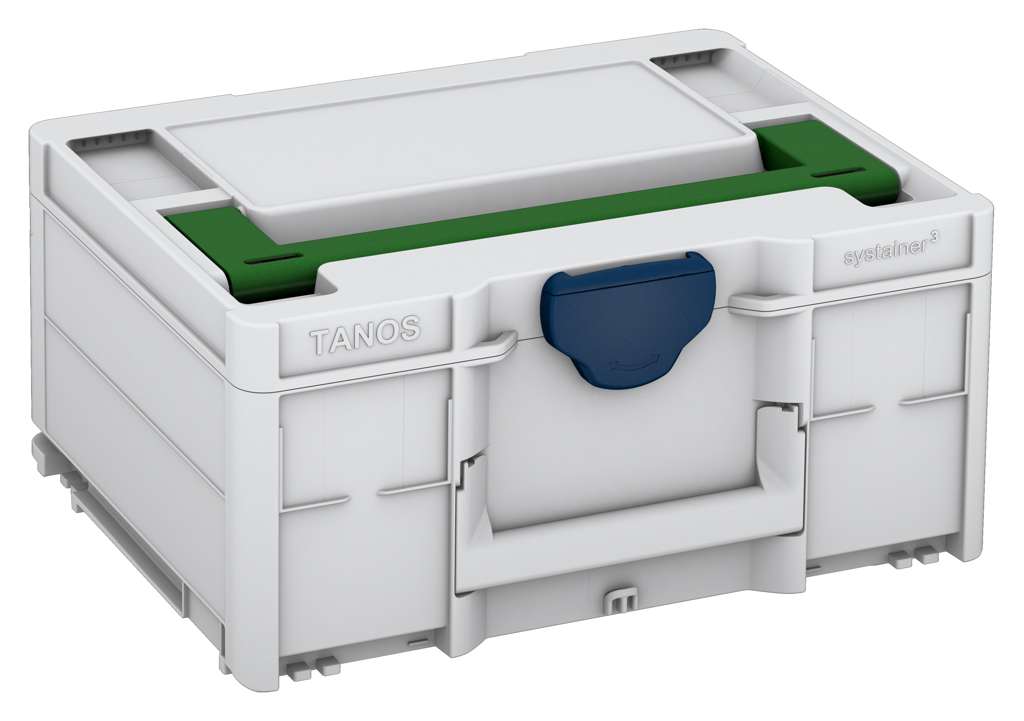 Systainer³ M 187, Light Grey with Emerald Green lid handle and Sapphire Blue catches