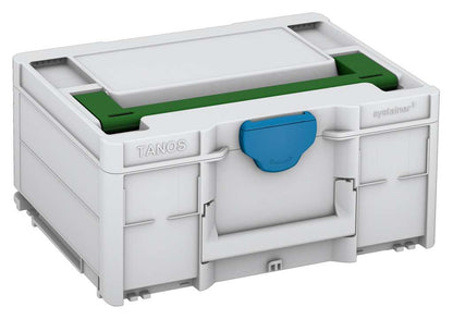 Systainer³ M 187, Light Grey with Emerald Green lid handle and Sky Blue catches