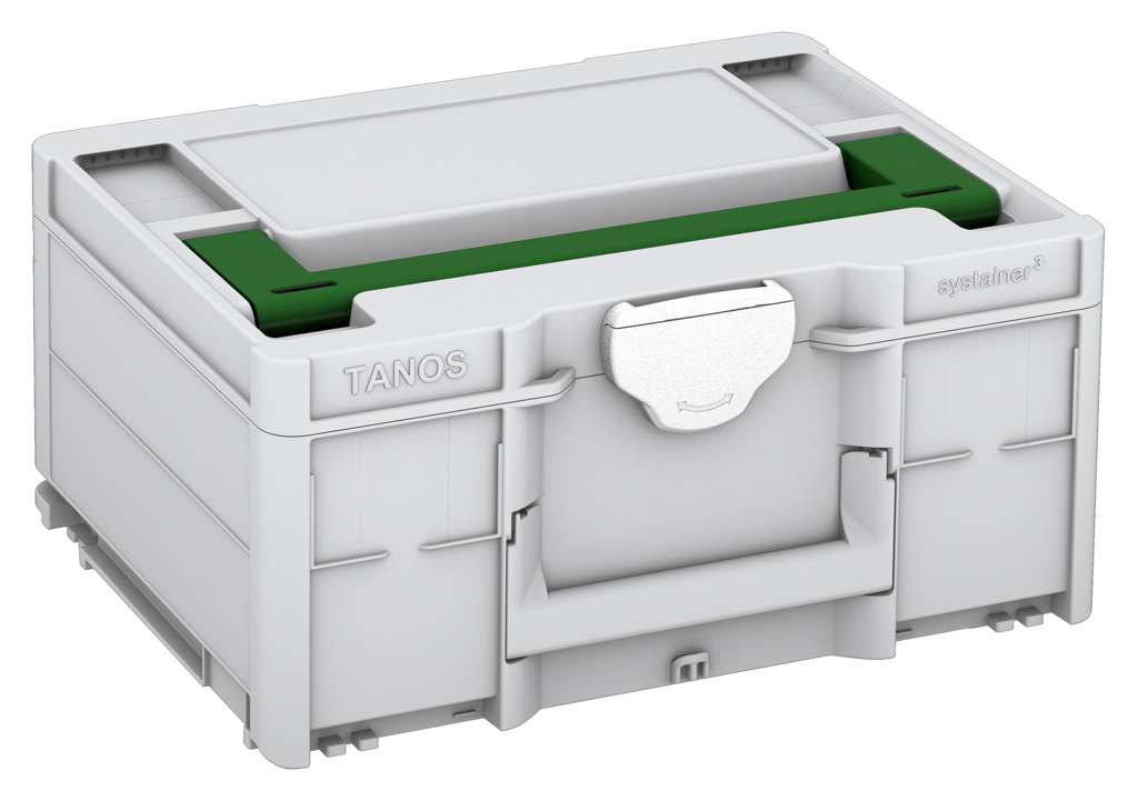 Systainer³ M 187, Light Grey with Emerald Green lid handle and White catches