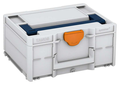 Systainer³ M 187, Light Grey with Sapphire Blue lid handle and Deep Orange catches