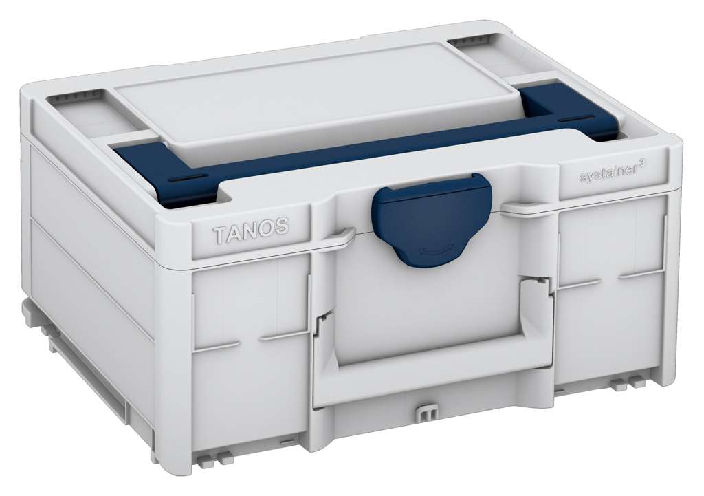 Systainer³ M 187, Light Grey with Sapphire Blue lid handle and Sapphire Blue catches