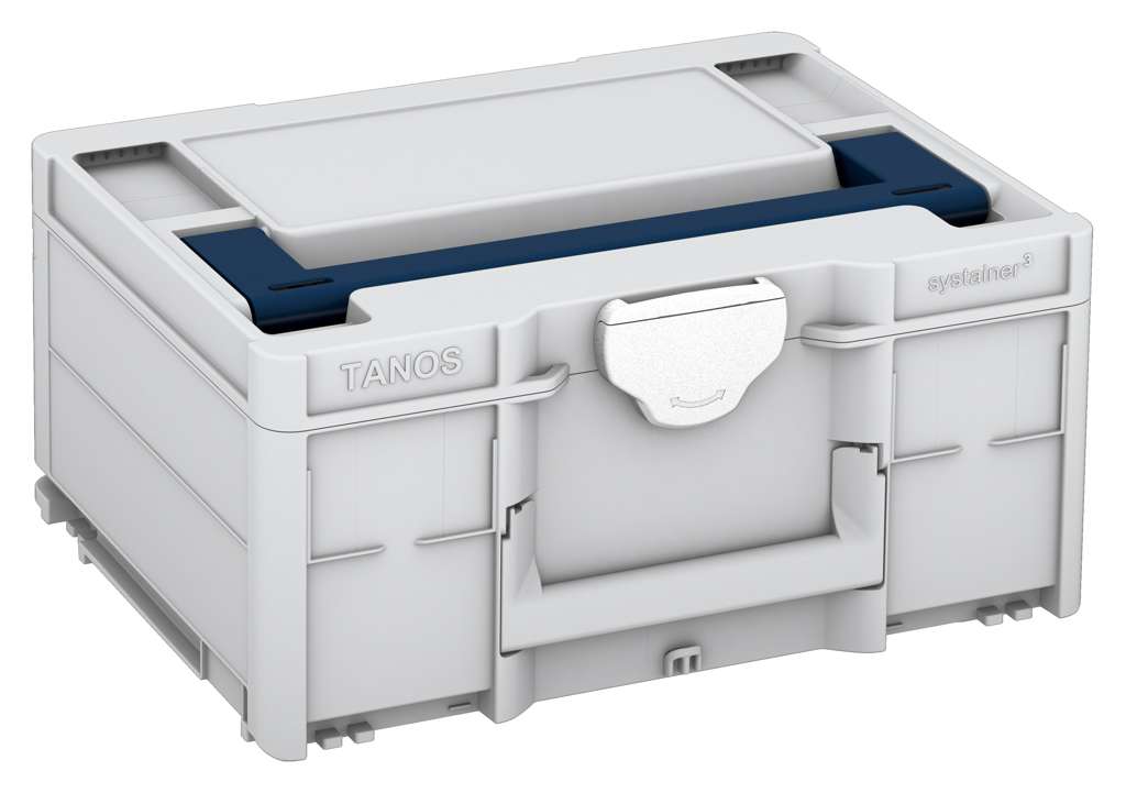 Systainer³ M 187, Light Grey with Sapphire Blue lid handle and White catches