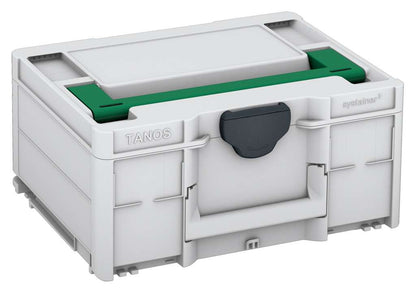 Systainer³ M 187, Light Grey with Signal Green lid handle and Anthracite catches