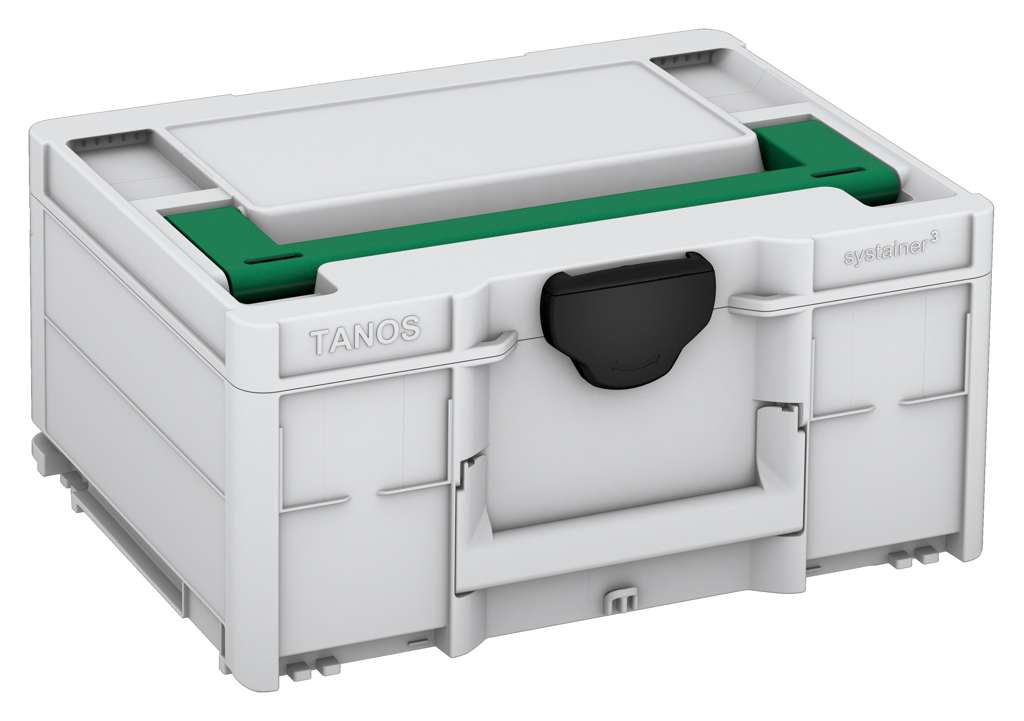 Systainer³ M 187, Light Grey with Signal Green lid handle and Black catches