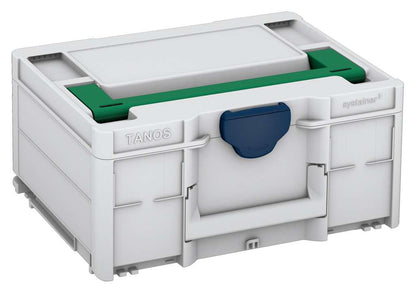Systainer³ M 187, Light Grey with Signal Green lid handle and Sapphire Blue catches