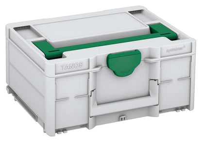 Systainer³ M 187, Light Grey with Signal Green lid handle and Signal Green catches