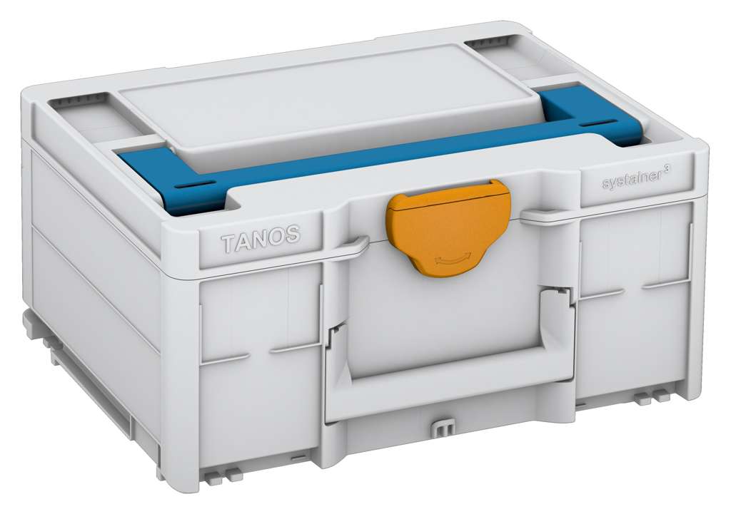 Systainer³ M 187, Light Grey with Sky Blue lid handle and Daffodil Yellow catches
