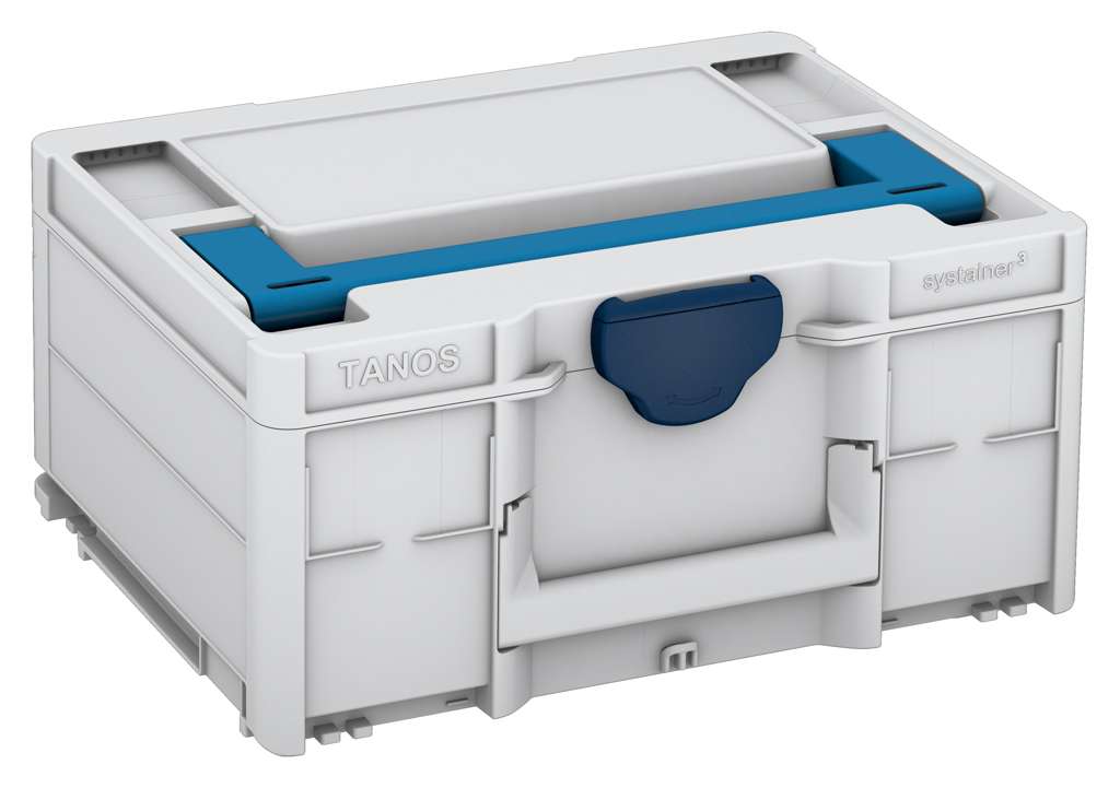 Systainer³ M 187, Light Grey with Sky Blue lid handle and Sapphire Blue catches