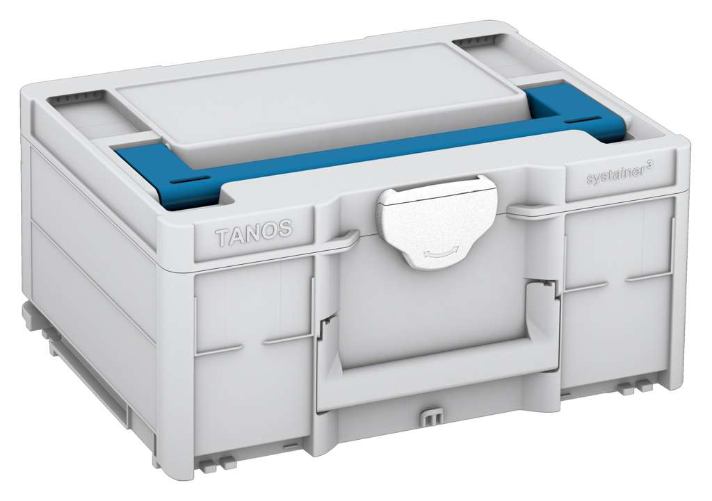 Systainer³ M 187, Light Grey with Sky Blue lid handle and White catches