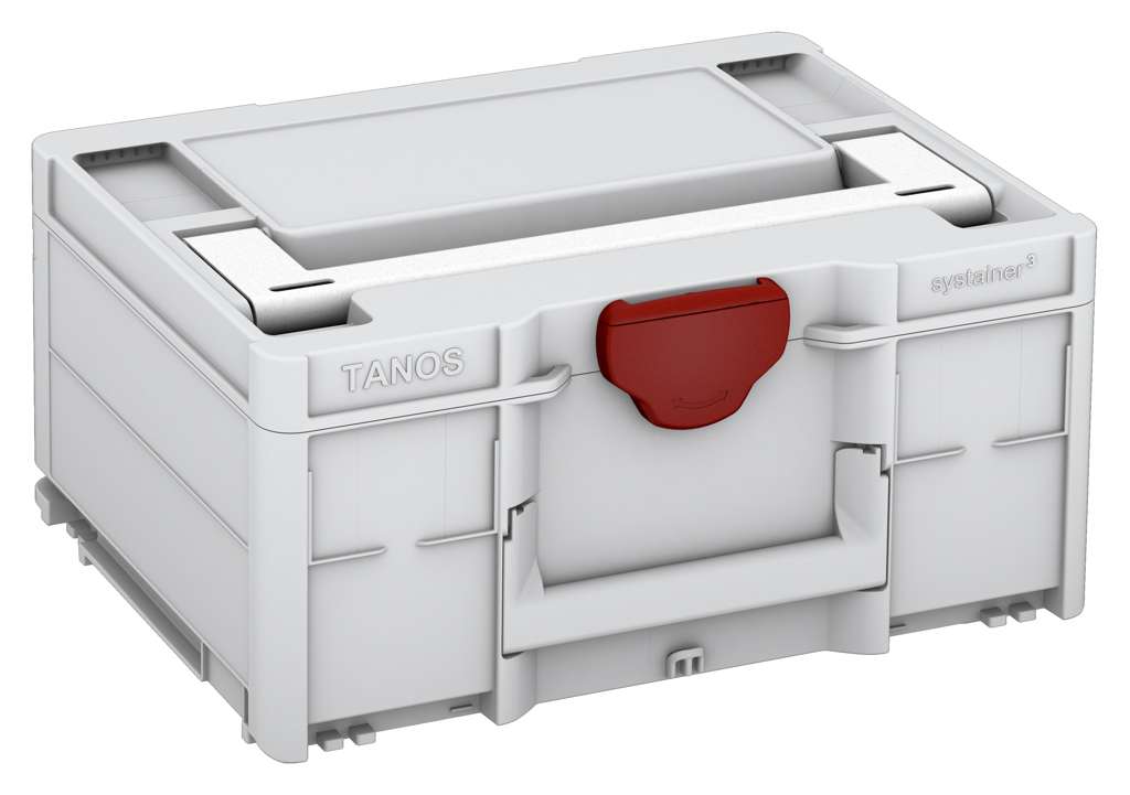 Systainer³ M 187, Light Grey with White lid handle and Carmine Red catches