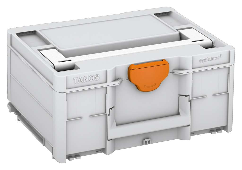 Systainer³ M 187, Light Grey with White lid handle and Deep Orange catches