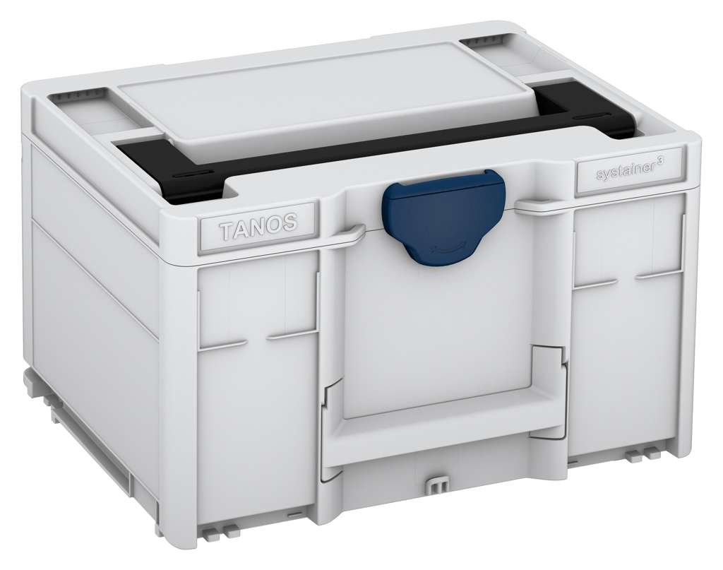Systainer³ M 237, Light Grey with Black lid handle and Sapphire Blue catches