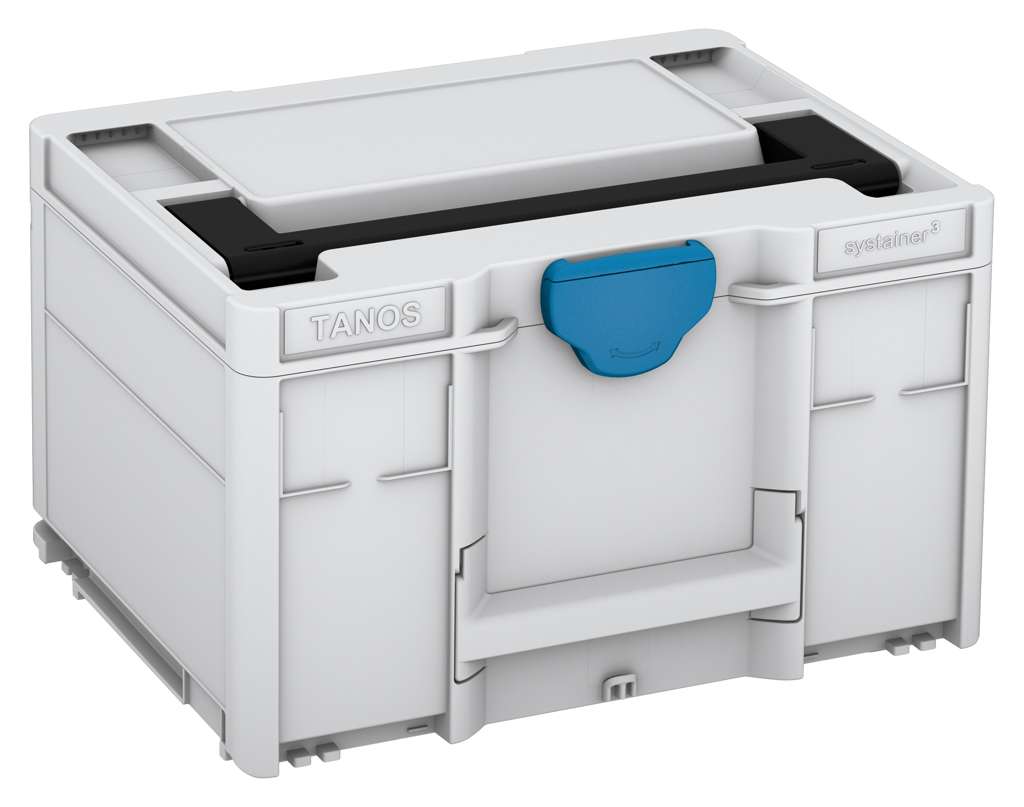 Systainer³ M 237, Light Grey with Black lid handle and Sky Blue catches