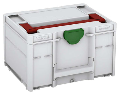 Systainer³ M 237, Light Grey with Carmine Red lid handle and Emerald Green catches