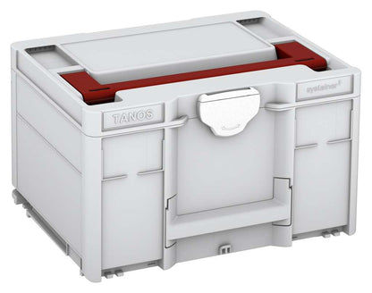 Systainer³ M 237, Light Grey with Carmine Red lid handle and White catches