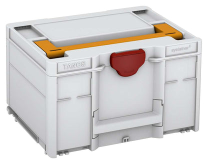Systainer³ M 237, Light Grey with Daffodil Yellow lid handle and Carmine Red catches