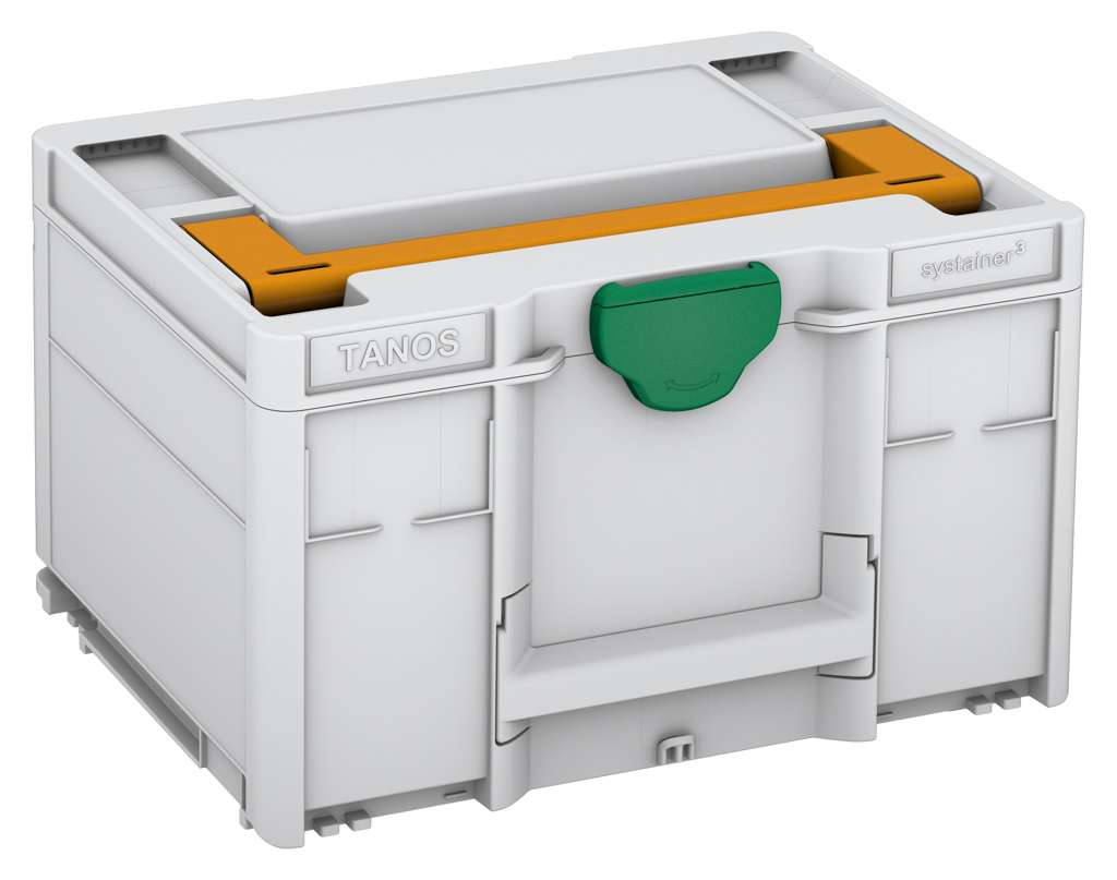 Systainer³ M 237, Light Grey with Daffodil Yellow lid handle and Signal Green catches
