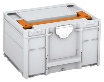 Systainer³ M 237, Light Grey with Deep Orange lid handle and White catches