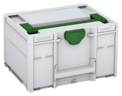 Systainer³ M 237, Light Grey with Emerald Green lid handle and Emerald Green catches