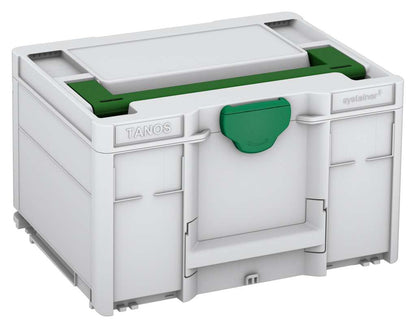 Systainer³ M 237, Light Grey with Emerald Green lid handle and Signal Green catches