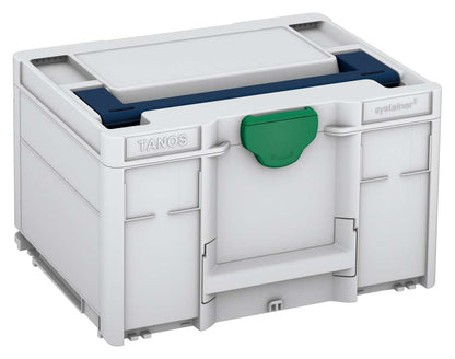 Systainer³ M 237, Light Grey with Sapphire Blue lid handle and Signal Green catches