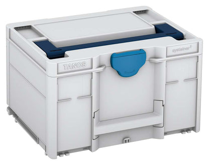 Systainer³ M 237, Light Grey with Sapphire Blue lid handle and Sky Blue catches