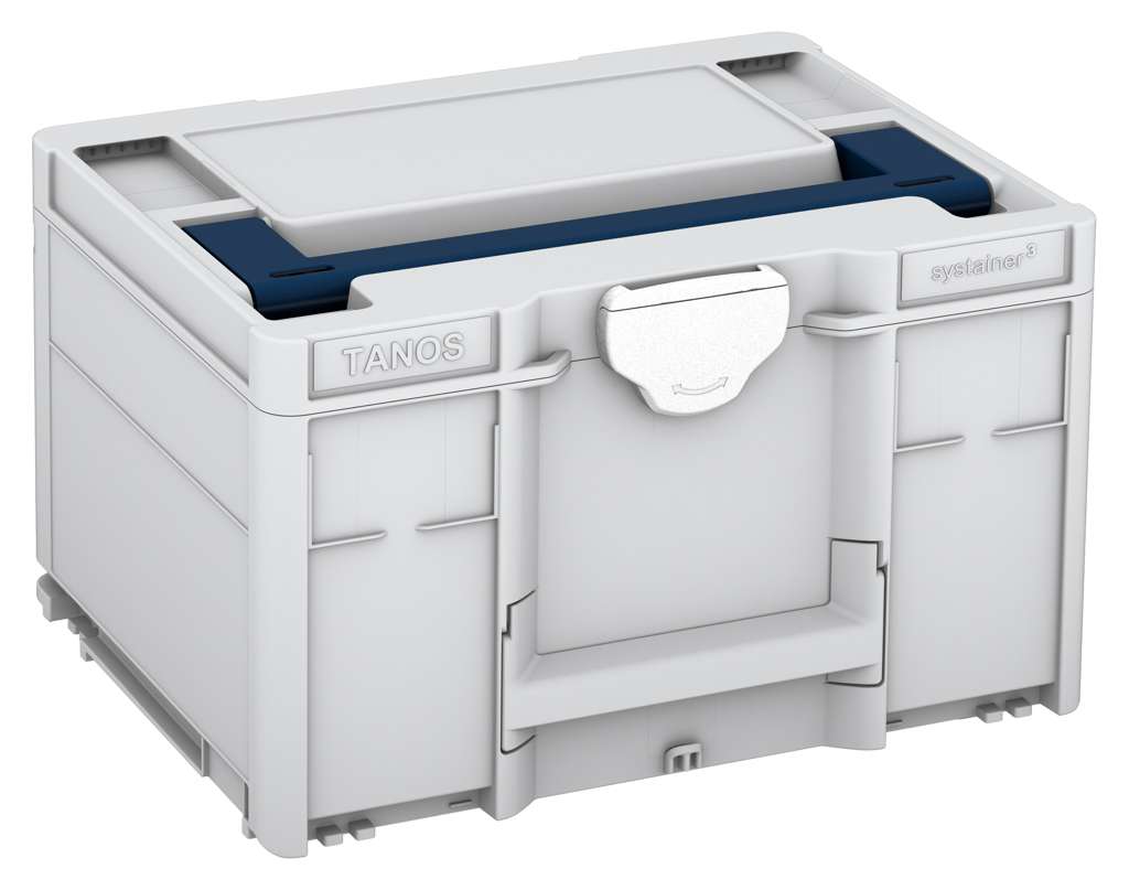Systainer³ M 237, Light Grey with Sapphire Blue lid handle and White catches