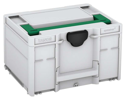 Systainer³ M 237, Light Grey with Signal Green lid handle and Black catches