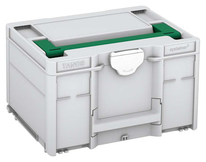 Systainer³ M 237, Light Grey with Signal Green lid handle and White catches