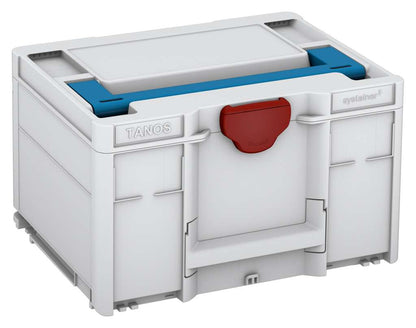Systainer³ M 237, Light Grey with Sky Blue lid handle and Carmine Red catches