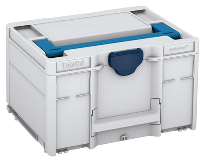 Systainer³ M 237, Light Grey with Sky Blue lid handle and Sapphire Blue catches