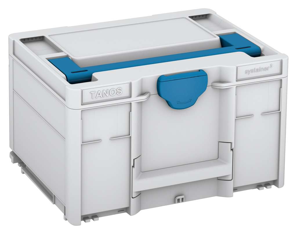 Systainer³ M 237, Light Grey with Sky Blue lid handle and Sky Blue catches