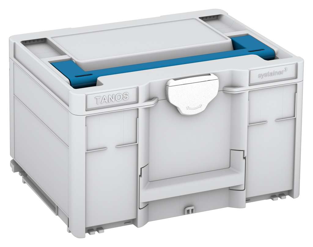 Systainer³ M 237, Light Grey with Sky Blue lid handle and White catches