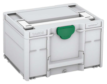Systainer³ M 237, Light Grey with White lid handle and Signal Green catches