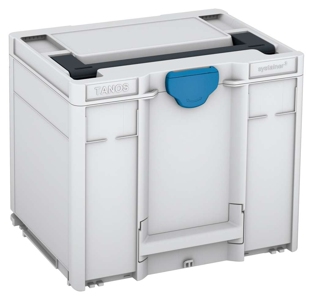 Systainer³ M 337, Light Grey with Anthracite lid handle and Sky Blue catches